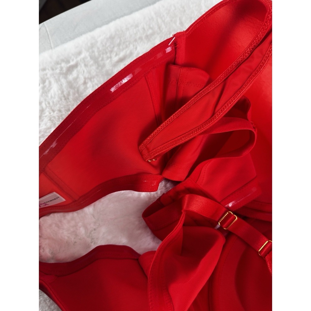 New Ashley Stewart Butterfly Bra Red Smooth Cup Full Coverage Size 42G 42 G‎ - Picture 8 of 11